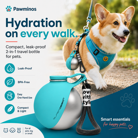 2 in 1 Portable Pet Water Bottle